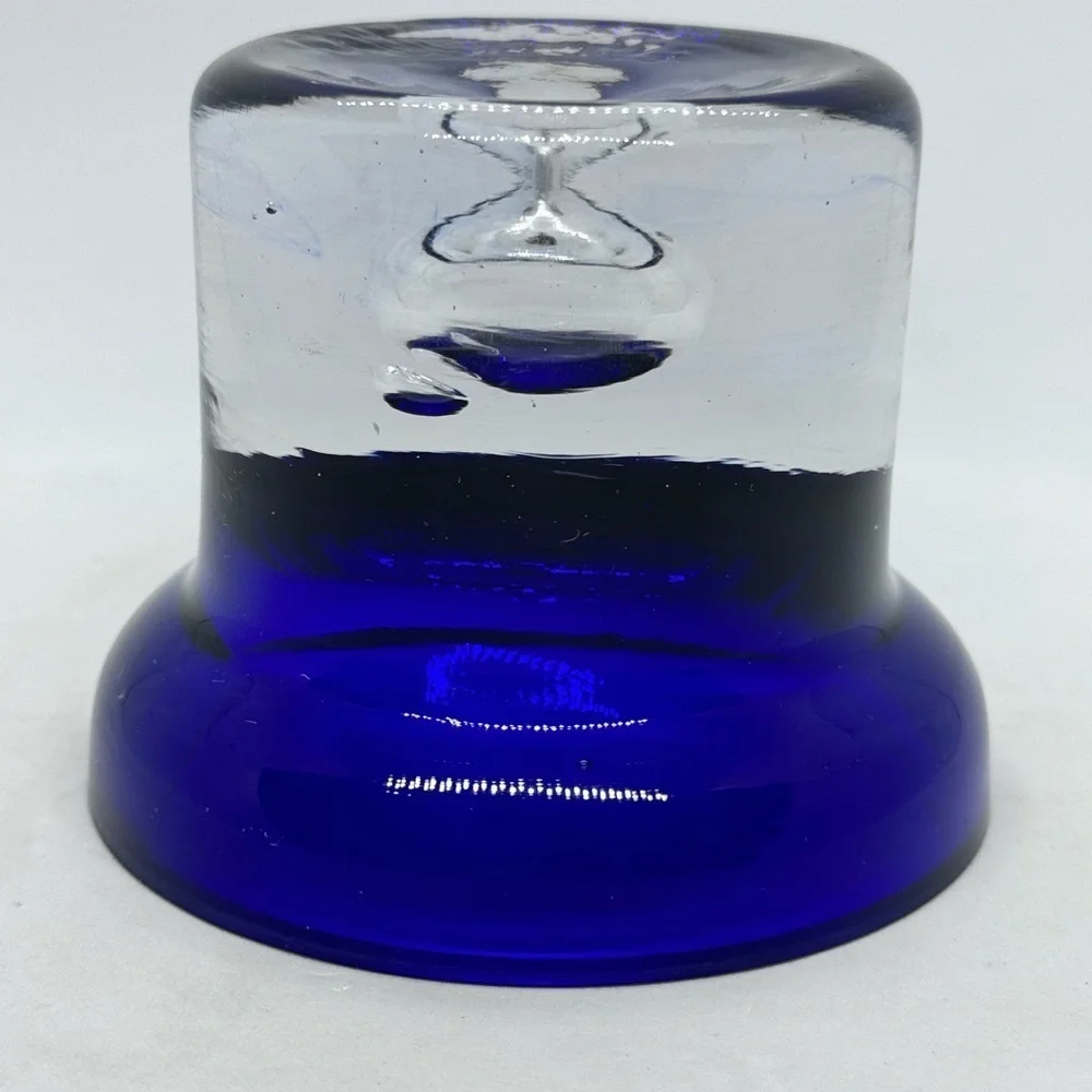 PartyLight Cobalt/Clear Tealight Votive Candleholder With Controlled Bubble - Picture 4 of 5